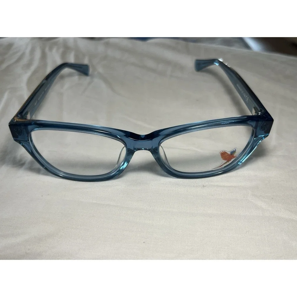 Maui Jim Eyeglasses MJO 2203-76PF Translucent Blue Frames silver Core 51-17-143